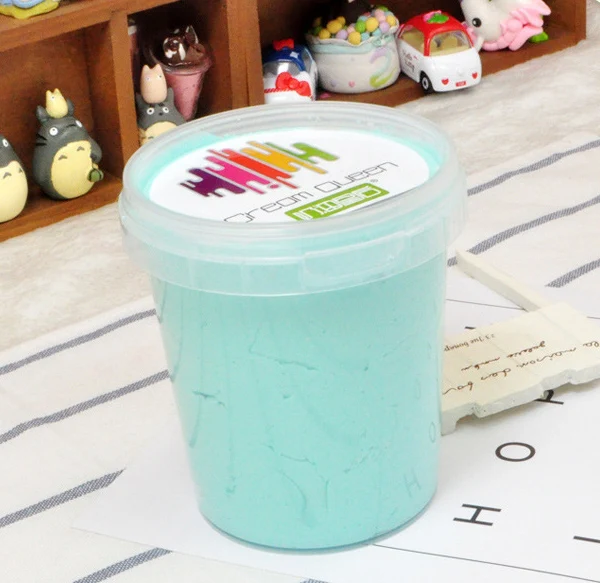 Зеленый Kocozo Slime Fluffy Floam Slime игрушки Ароматические снятие стресса без буры детские игрушки Прямая поставка снятие стресса 200 г большой размер - Цвет: Зеленый