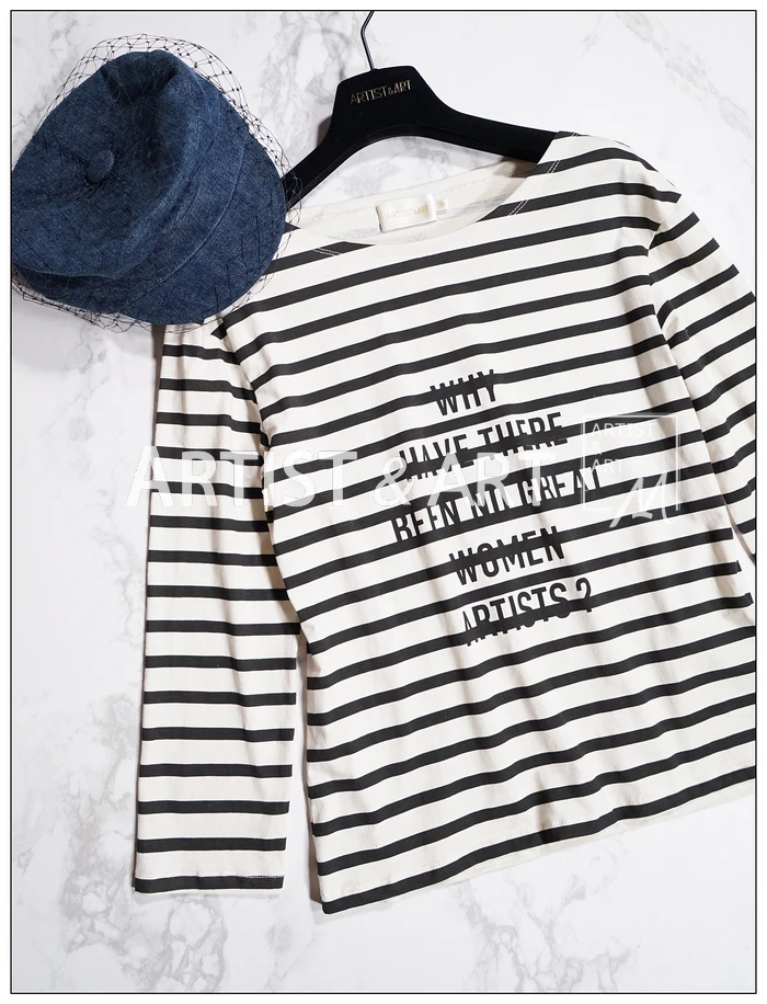 2018 Hot Sale Summer Women Top Fashion O Neck long Sleeve Striped T Shirt New Style Letter Girls Vnitage | Женская одежда