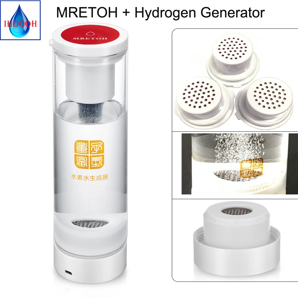 

Molecular Resonance MRETOH 7.8 Hertz Water ORP Alkaline H2 SPE PEM Electrolysis Ionizer Hydrogen Rich Generator Bottle 600ml