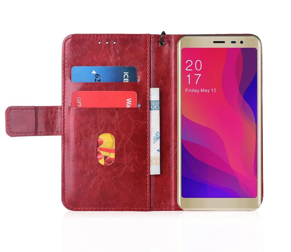 Кожаный чехол книжка с ремешком для AllCall Rio X Fundas 100%|Чехлы-портмоне| |