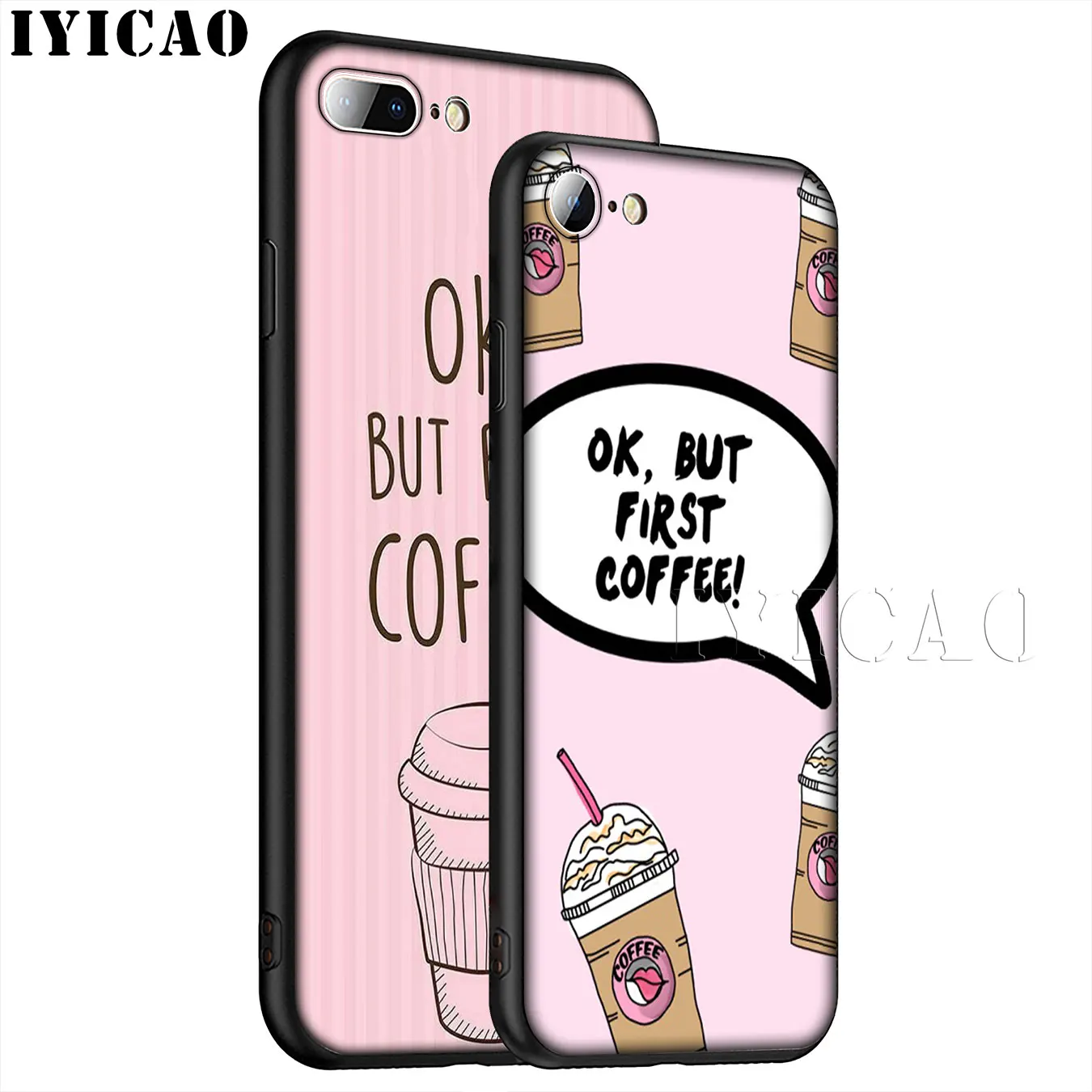 IYICAO ОК но сначала кофе книга Девушка Мягкий силиконовый чехол для телефона iPhone XR X