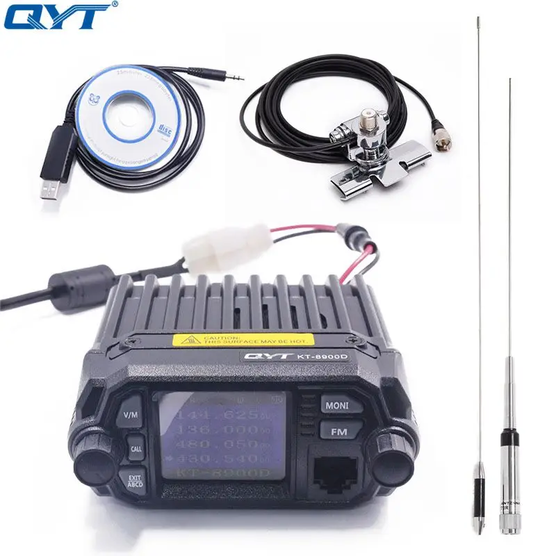 add clip set 2 QYT KT-8900D красочные мини рация Quad дисплей обновлен KT-8900R 25 Вт двухдиапазонный UHF/VHF автомобильный мобильный радио KT 8900D - Цвет: add clip set 2