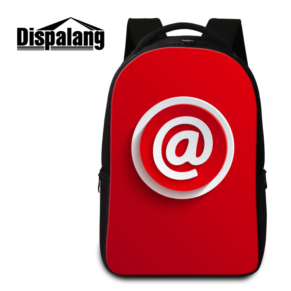 Рюкзак Dispalang для ноутбука мужчин и женщин школьные ранцы красного цвета с узором