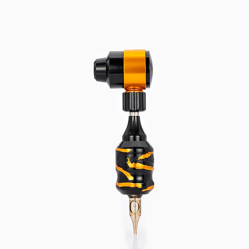 Orange with grip Прямой привод швейцарский мотор миниатюрная тату-машинка Тип ручки печатная машина тату-пистолет для картриджа иглы питания - Цвет: Orange with grip