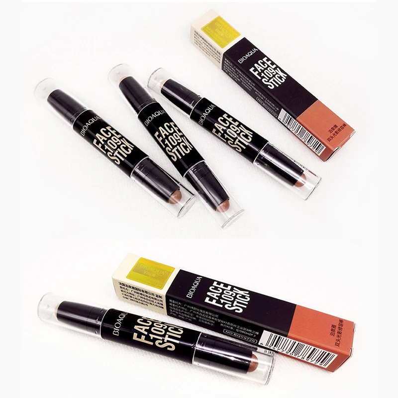 Бронзант-карандаш для теней контур век маркер с двойной головкой легко носить