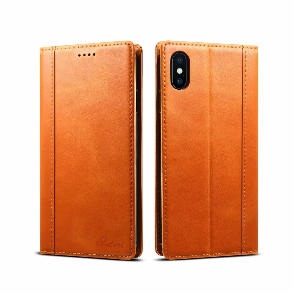 Кожаный чехол для iphone x кошелек из коровьей кожи iPhone 8 plus книжка с откидной крышкой