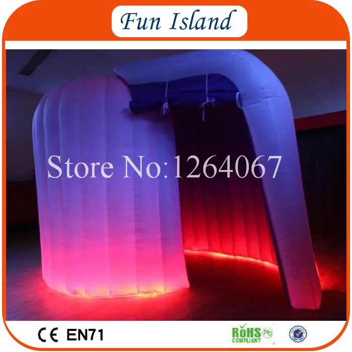 Бесплатная доставка 4x3 м светодиодный фотобокс Свадебный надувной