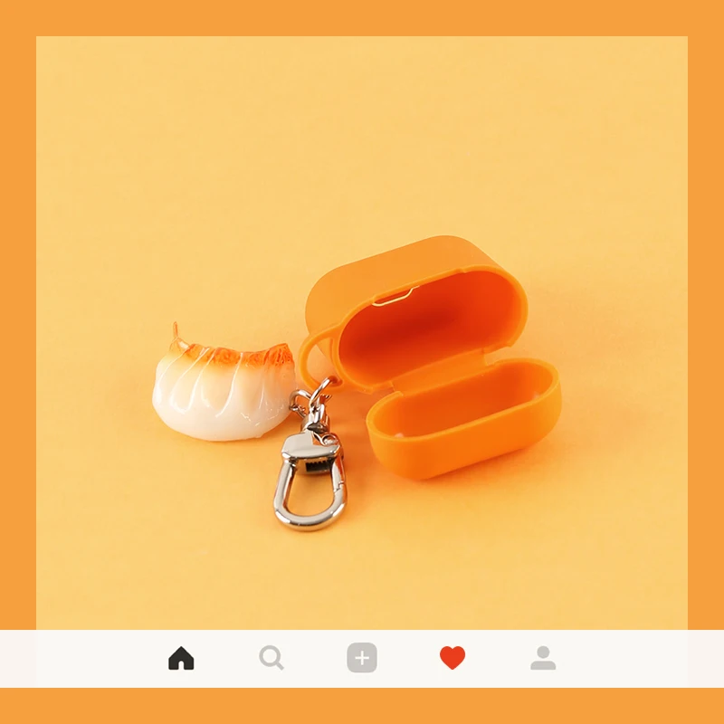 Удобные пищевые наушники чехол для Airpods защитный силиконовый чехол Blutooth беспроводной для Apple Airpods зарядная коробка с брелоком