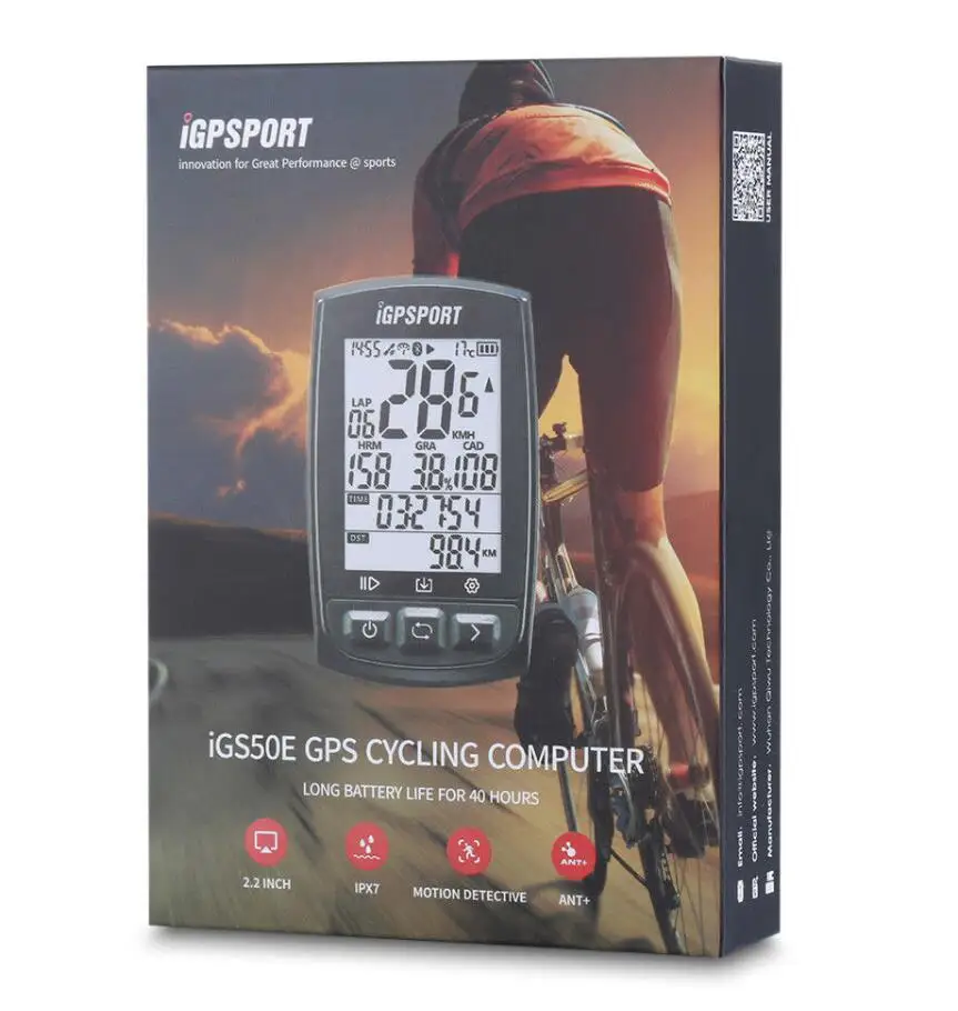 IGPSPORT iGS50E Bluetooth беспроводной водонепроницаемый gps велосипедный компьютер данные в реальном времени