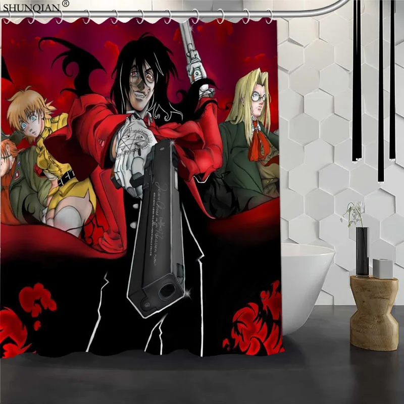 Новый Hellsing на заказ занавеска для душа водонепроницаемая ткань ванной 180X200cm165X180cm