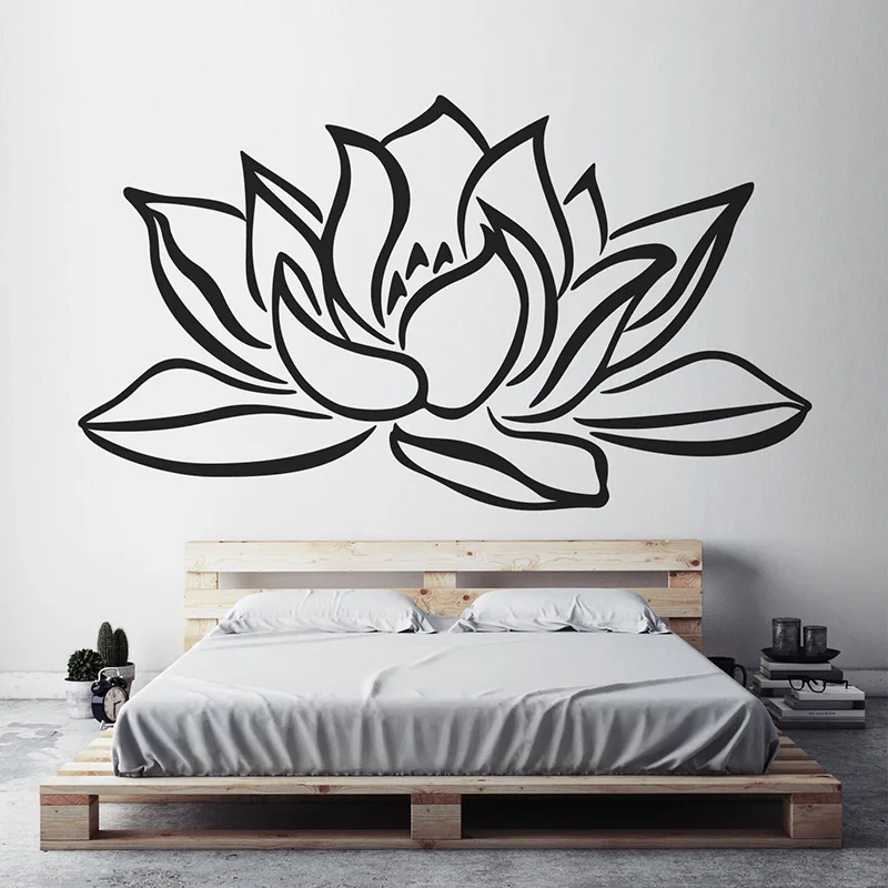 

YOYOYU Lotus Vinyl Wall Quote Stickers Living Room Bedroom Ritual Symbo Decal Home Decoration Art Poster Mural ZX390