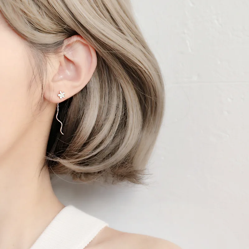 Womens Earrings Flowers 925 Sterling Silver Charm Jewelry 2018 New Fashion Modern Christmas Kids Earring Lover Gift Dropshipping | Украшения