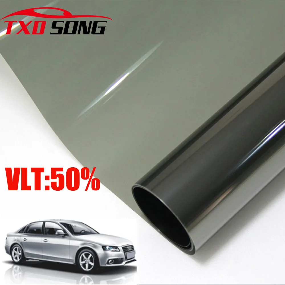Тонировочная пленка для окон автомобиля 50*300 см тонировка стекол VLT 50% защита от УФ