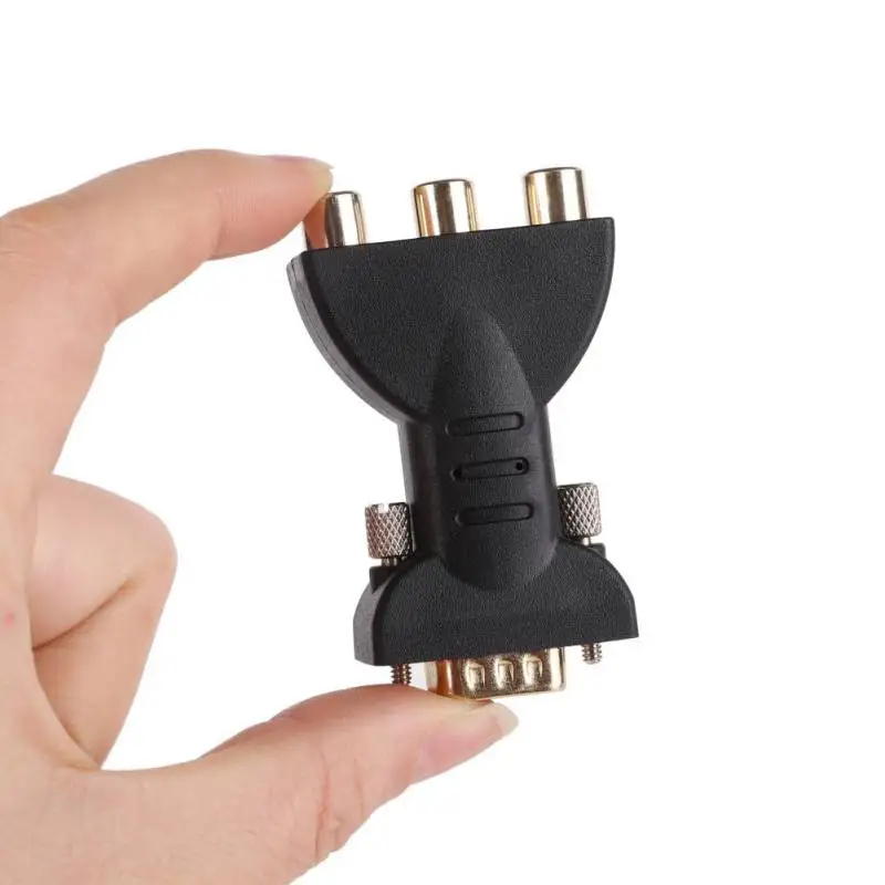 3 RCA для VGA конвертер разъема выход RGB видео Женский HD 15 Pin компонентное адаптер