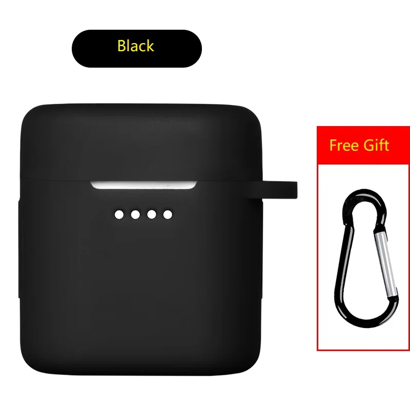 Силиконовый беспроводной Чехол для наушников с Bluetooth для huawei Honor FlyPods Pro, защитный чехол s для FreeBuds 2, противоскользящий чехол для зарядки - Цвет: Black