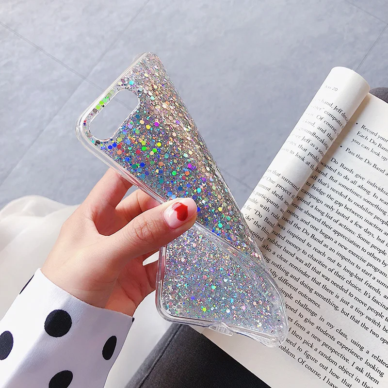 Мягкий чехол с блестками для Samsung Galaxy Note 10 Pro S7 S8 S9 J4 J6 J3 J5 2017 J530 A20E A10S A50S A30S