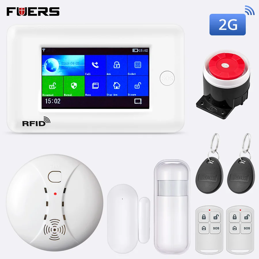 FUERS PG106 2G 3G GSM WiFi Беспроводная умная домашняя система охранной сигнализации