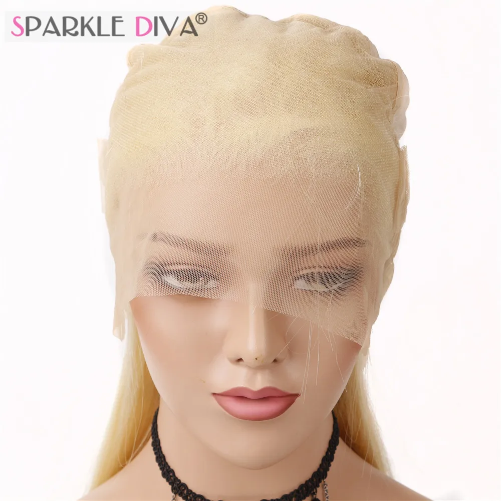Бразильский парик Sparkle Diva #613 блонд 100% Remy из человеческих волос плотность 130%