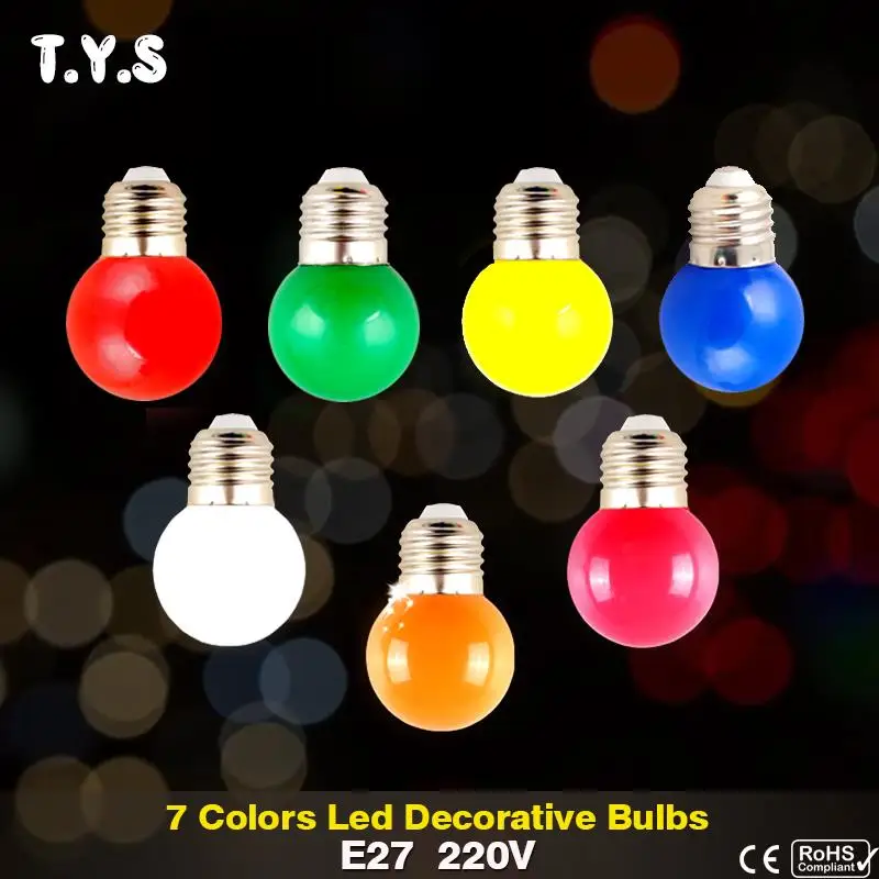 Led Красочный лампы E27 220 Рождество для свадьбы свет украшения комнаты декор