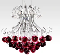 modern crystal chandelier lustres de cristal led haning lamp wedding home decoration lights fixture