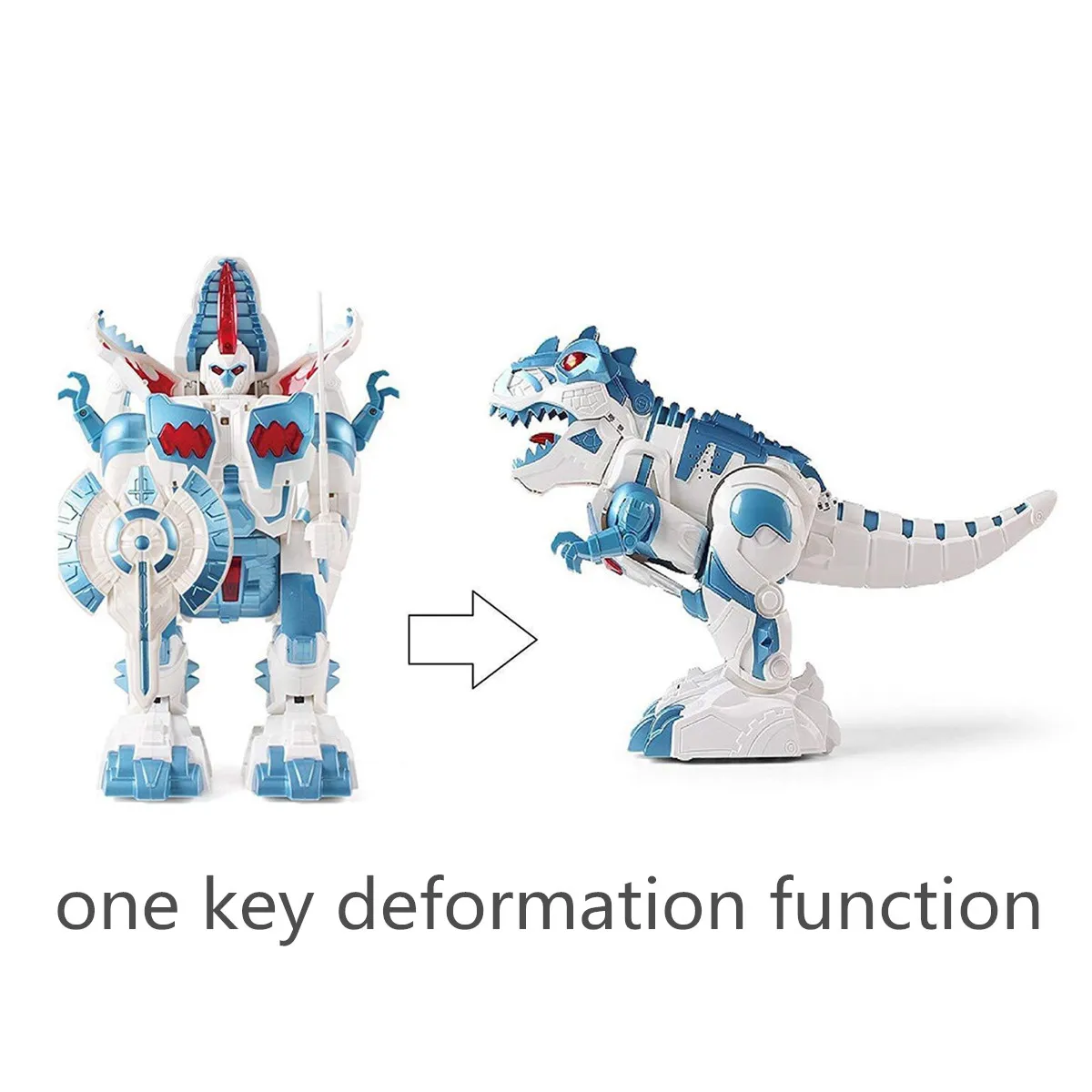Remote Control Dinosaur Transformer Robot Walking Robot with Song Light RC Animal Toys Intelligent Dinosaur Robot Children Gifts