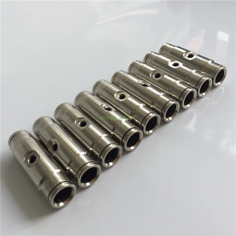 S103 Hole thread 10/24UNC OD Tube 3/8 Straight Quick Connector Slip Fitting for Water Aquarium System and Misting System