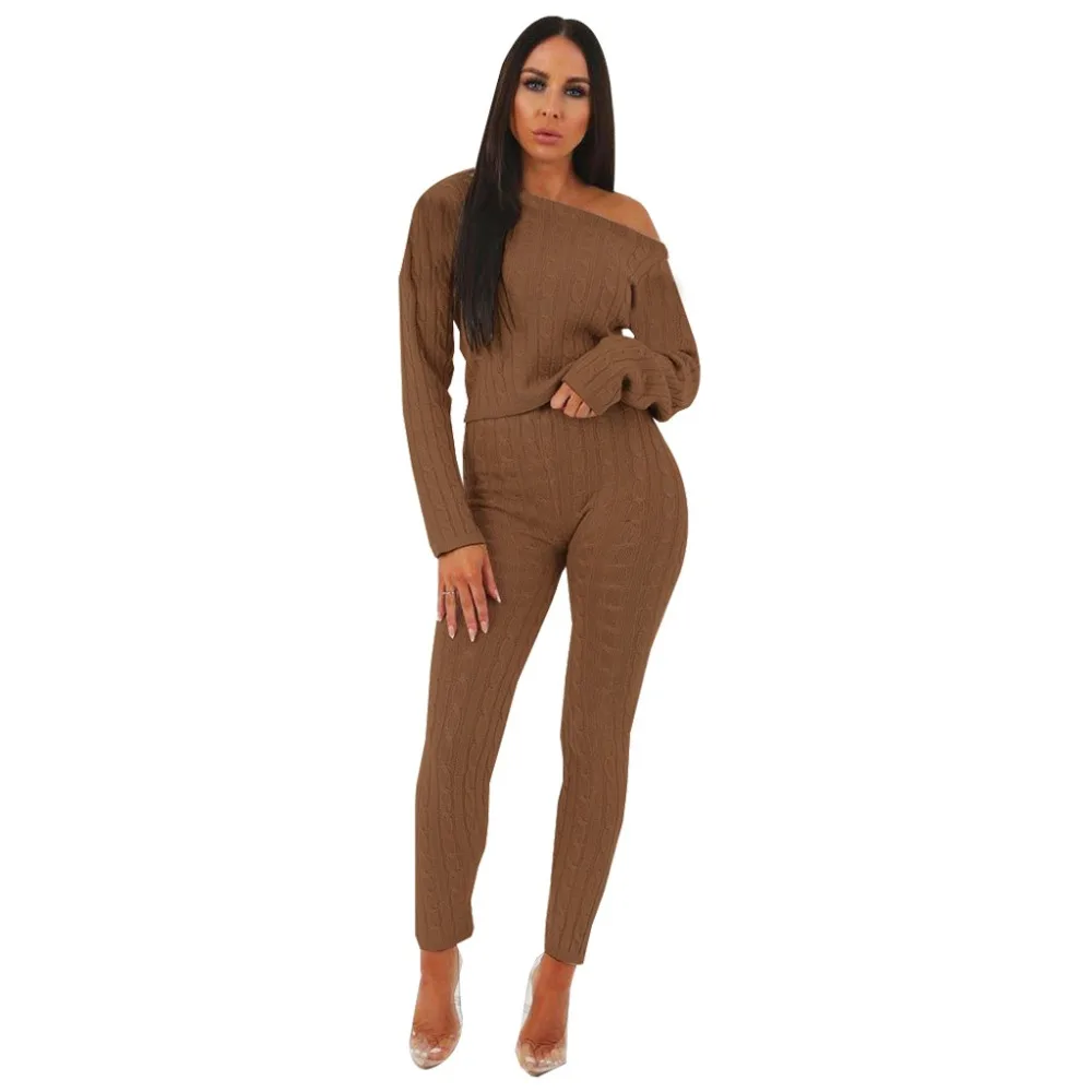 2019 весенний женский трикотажный костюм спортивный пуловер с круглым вырезом