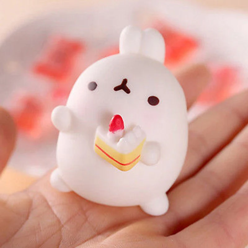 1 шт Kawaii Японии Моти мини Кролик Мягкий Дома фигурки животных игрушка-пищалка