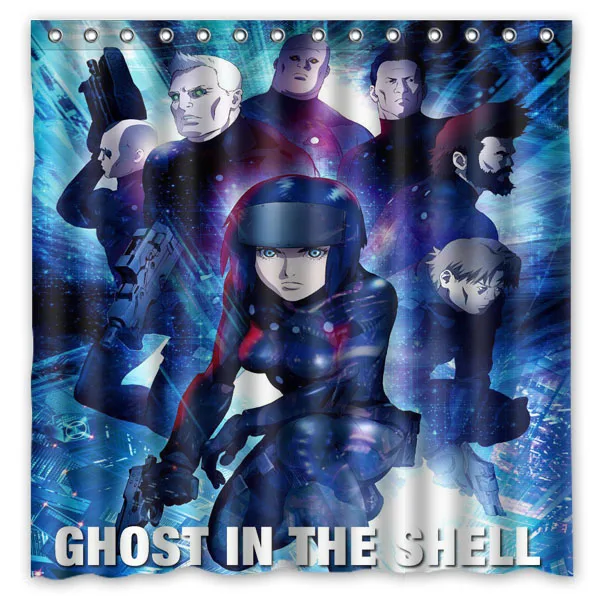 Водостойкая полиэфирная Штора для ванны Ghost in the Shell занавеска душа 180*180 см | Дом и