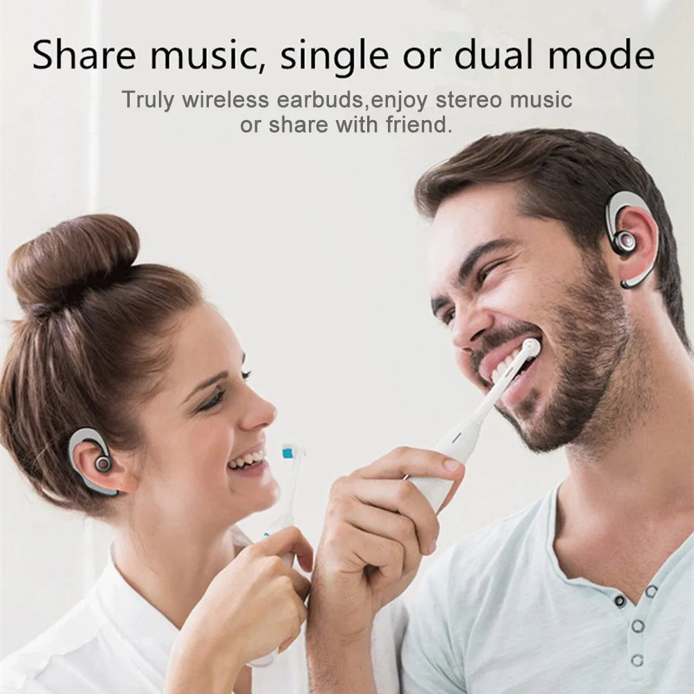 2 шт Беспроводная Bluetooth 4 ушной крючок Спортивная безболезненная стерео гарнитура