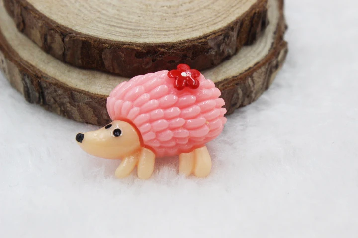 Каваи лиса Ежик фигурка животное плоская задняя Смола DIY праздник свадебное