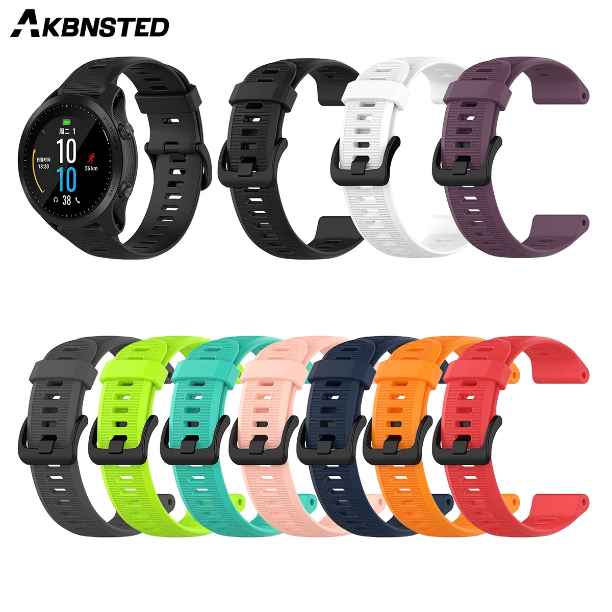 

Ремешок для часов AKBNEST, силиконовый ремешок для Garmin Fenix 6pro Forerunner 945 935 Fenix 5/5 Plus Quatix5 22 мм, Сменные аксессуары