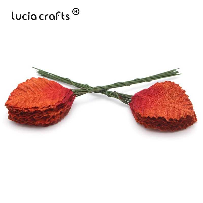Lucia crafts 50 шт/100 шт искусственные листья флорист Сделай Сам домашний венок для вечеринок Свадебный декор Скрапбукинг Ремесло поддельные цветы A0703