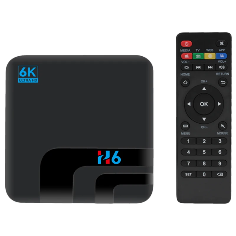H6 Смарт ТВ приставка Bt Android 8 1 Allwinner четырехъядерный 64 бит 2G + 16G медиаплеер 6K Ultra Hd с