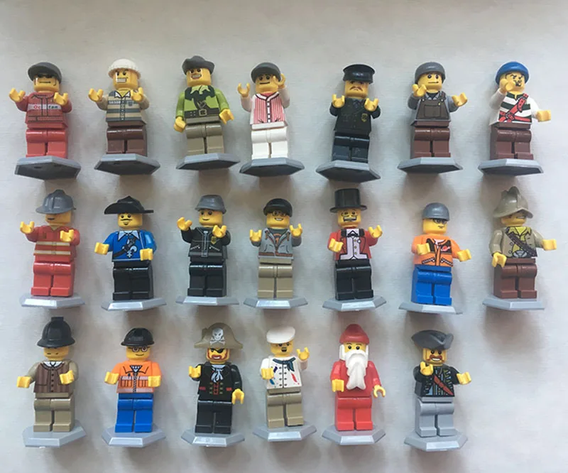 20pcs/lot 38mm Plastic Capsule Occupation Figurines Toys for Vending Machine Blocks Accessory Kids Gift | Игрушки и хобби