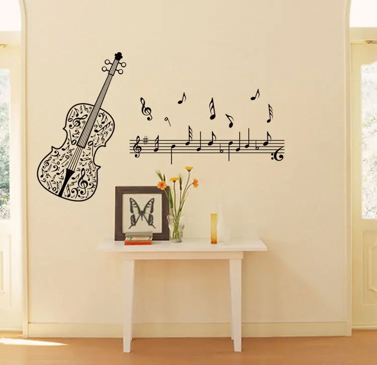 HOT Large wall sticker decor Music note Guitar decal home children kids room | Дом и сад