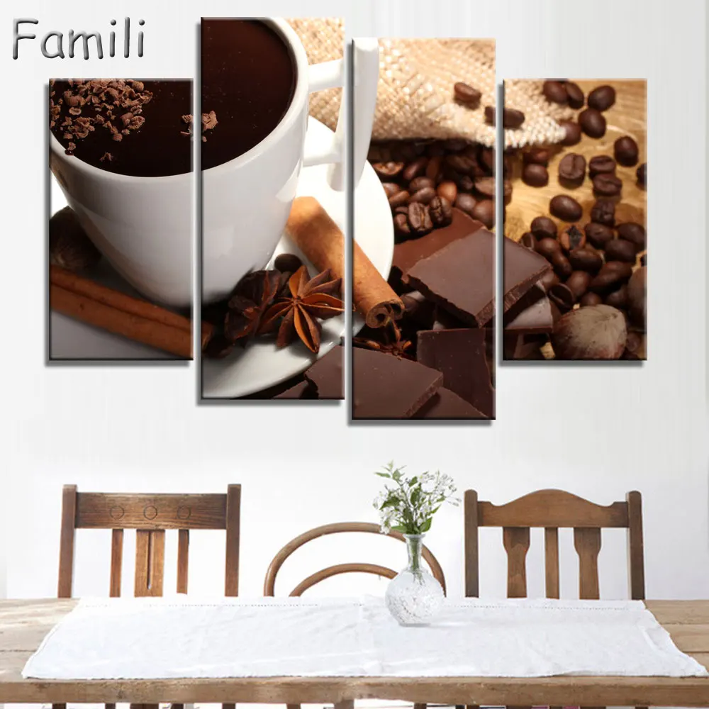 Современная Настенная картина с изображением натюрморта много коричневых