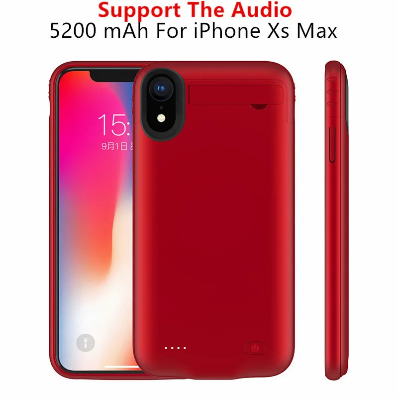 for xs max Power Bank 5200 перезаряжаемое зарядное устройство ультратонкий портативный черный для Iphone Xs Max Xs Xr Расширенный чехол-аккумулятор - Цвет: for xs max