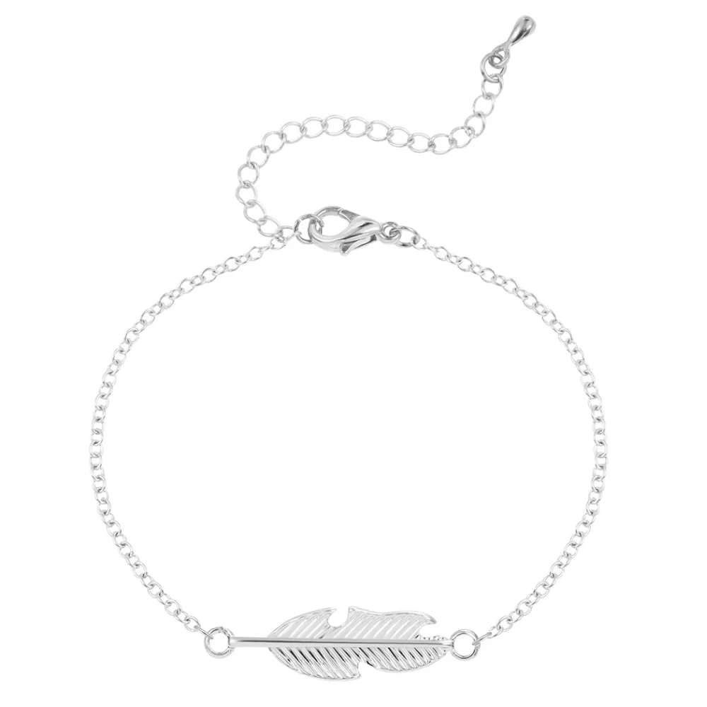 Женские браслеты манжеты Kinitial с простыми листьями и листьями|bracelet designer|designer