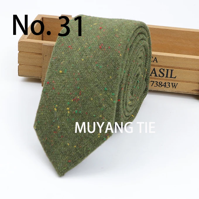New Style Wool Viscose Tie 7cm Ties Fluffy Solid Color Corbata Slim Striped Necktie Cravat Clothing Accessories Warm Dot Ties