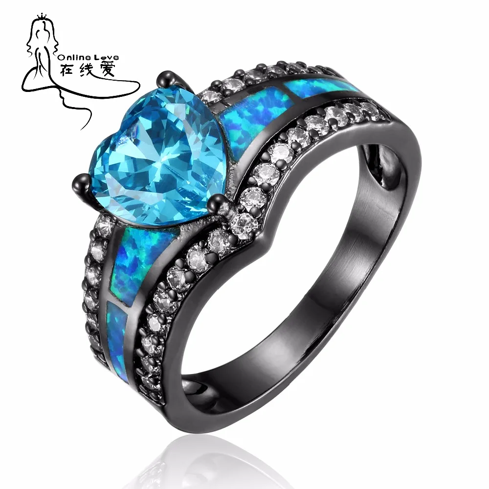 Женское кольцо с черным покрытием и фианитом|cubic zirconia ring|fashion rings for womenrings women |