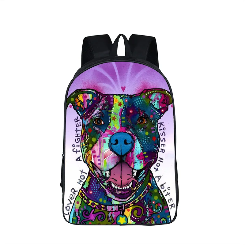 Dog 14 Цветной собака животное рюкзак Пособия по немецкому языку Shepherd/стаффордширский бультерьер/3D печати тепла рюкзак для подростка childschool сумка - Цвет: Dog 14