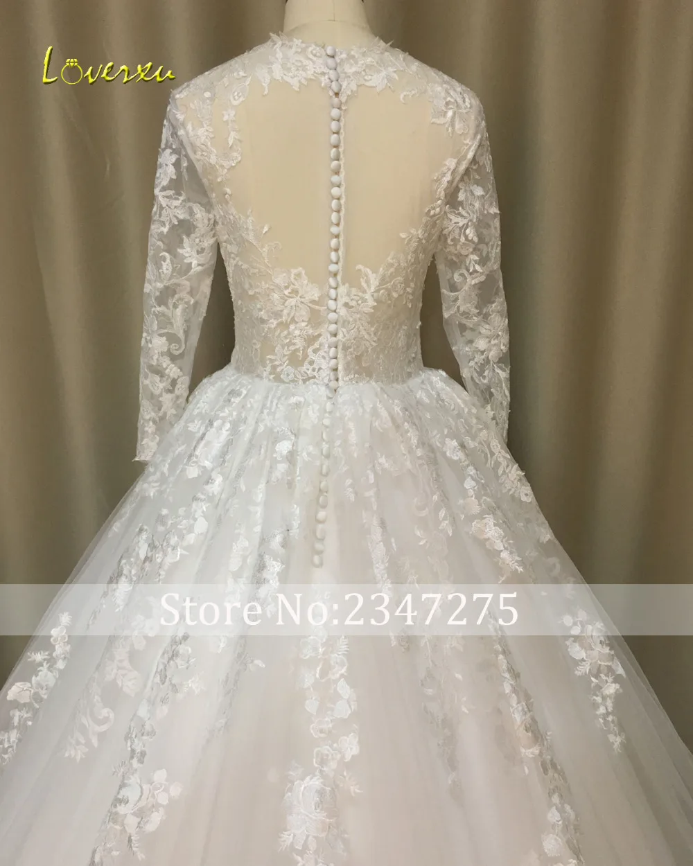

Loverxu Vestido De Noiva Sexy Illusion Royal Train Wedding Dresses 2019 Long Sleeve Appliques A Line Lace Bridal Gown Plus Size