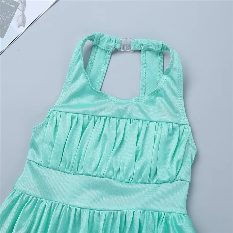 iEFiEL Kids Girls Child Irregular Hem Ballet Dance Gymnastics Leotard Dress for Class Stage Performance Dancewear Clothes | Детская