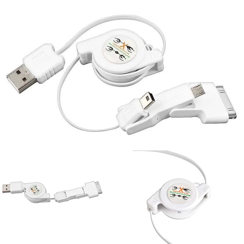 3 в 1 Выдвижной Мини Micro USB кабель для зарядки и синхронизации iPod iPhone 4 4S 3G |