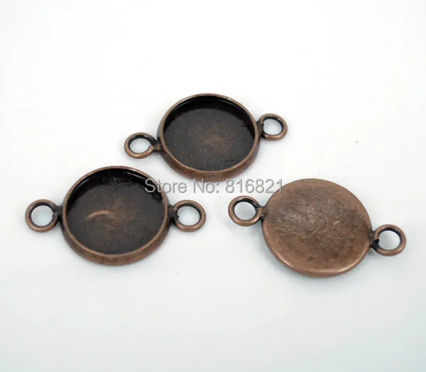 Стеклянные кабошоны пустая круглая рамка лоток с 2 петлями база настройки