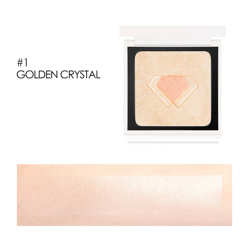 1 Golden crystal Бренд focallure, новинка, 4 цвета, хайлайтер, осветитель, контур лица для макияжа, мерцающая пудра, сияющая, яркий, золотой хайлайтер, палитра - Цвет: 1 Golden crystal