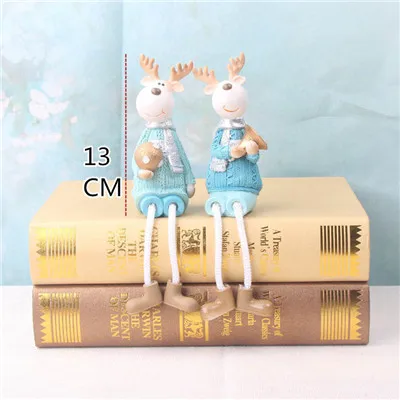 Style 8 2 шт./компл. Рождественский подарок в мультипликационном стиле с лосем/миниатюрные фигурки садовые фигурки оленей украшения дома милые животные украшение стола - Цвет: Style 8
