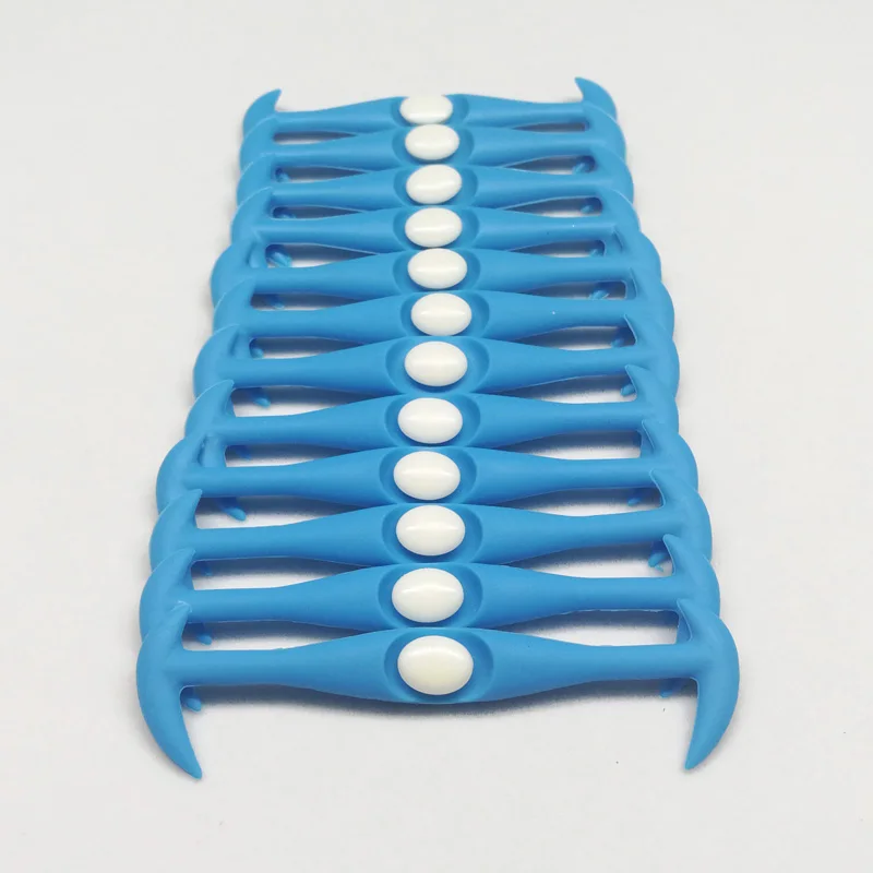 B Light-Blue 12 pcs Эластичные шнурки без завязок ленивый безопасный силиконовые шнурки для обуви унисекс эластичные силиконовые шнурки 3 стиля 12/16 шт./партия 1/3/8 Размер 26 цветов - Цвет: B Light-Blue 12 pcs