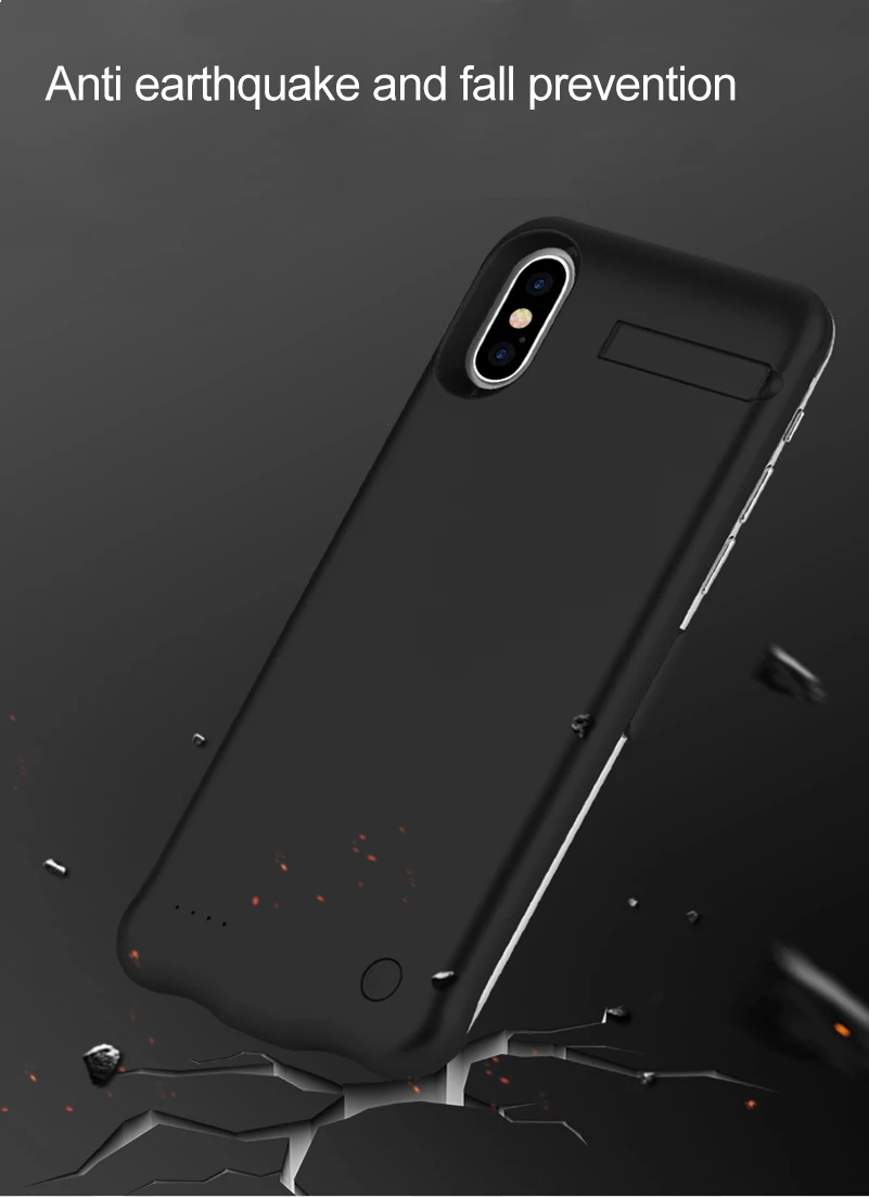 5200 мАч перезаряжаемый внешний аккумулятор чехол для iPhone X Внешний портативный держатель для телефона зарядное устройство чехол Резервный чехол для iPhone X